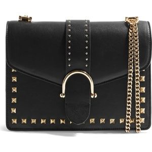 TOPSHOP BETH STUDDED SHOULDER BAG
